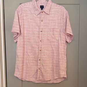 J. Crew Factory Pink Striped Button Down Shirt